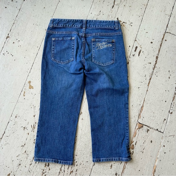 Vintage Y2K Harley Davidson Capris Jean Pants - Picture 3 of 15